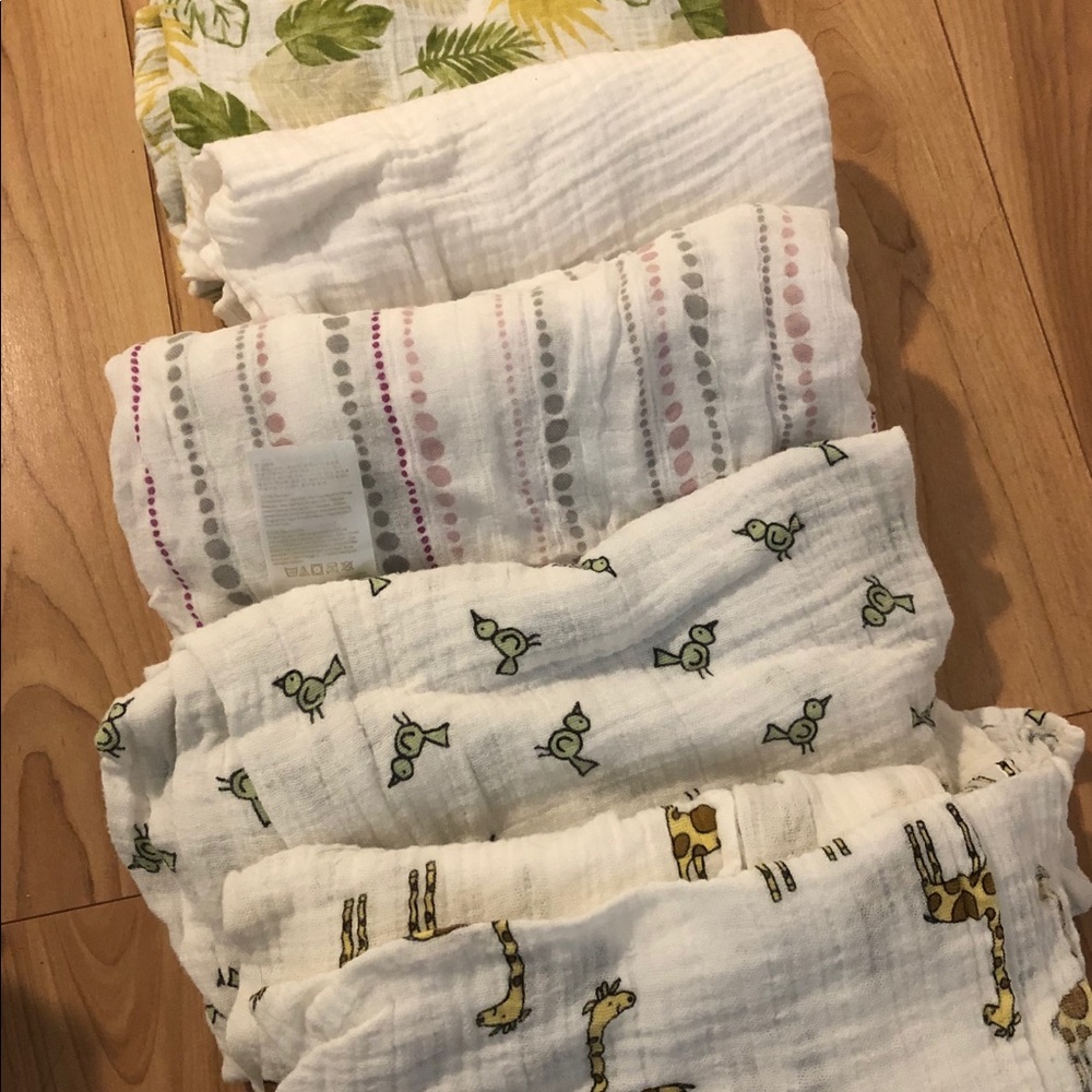 Baby girl swaddles
